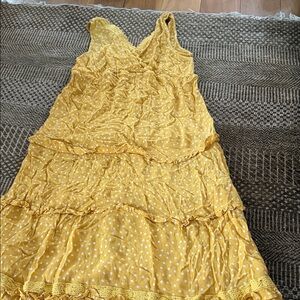 ASOS Yellow Polka Dot Maxi Dress